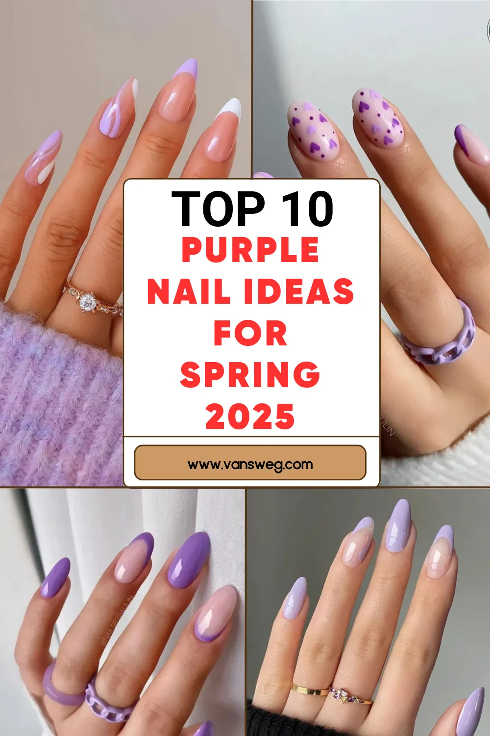 Top 10 Purple Nail Ideas For Spring 2025