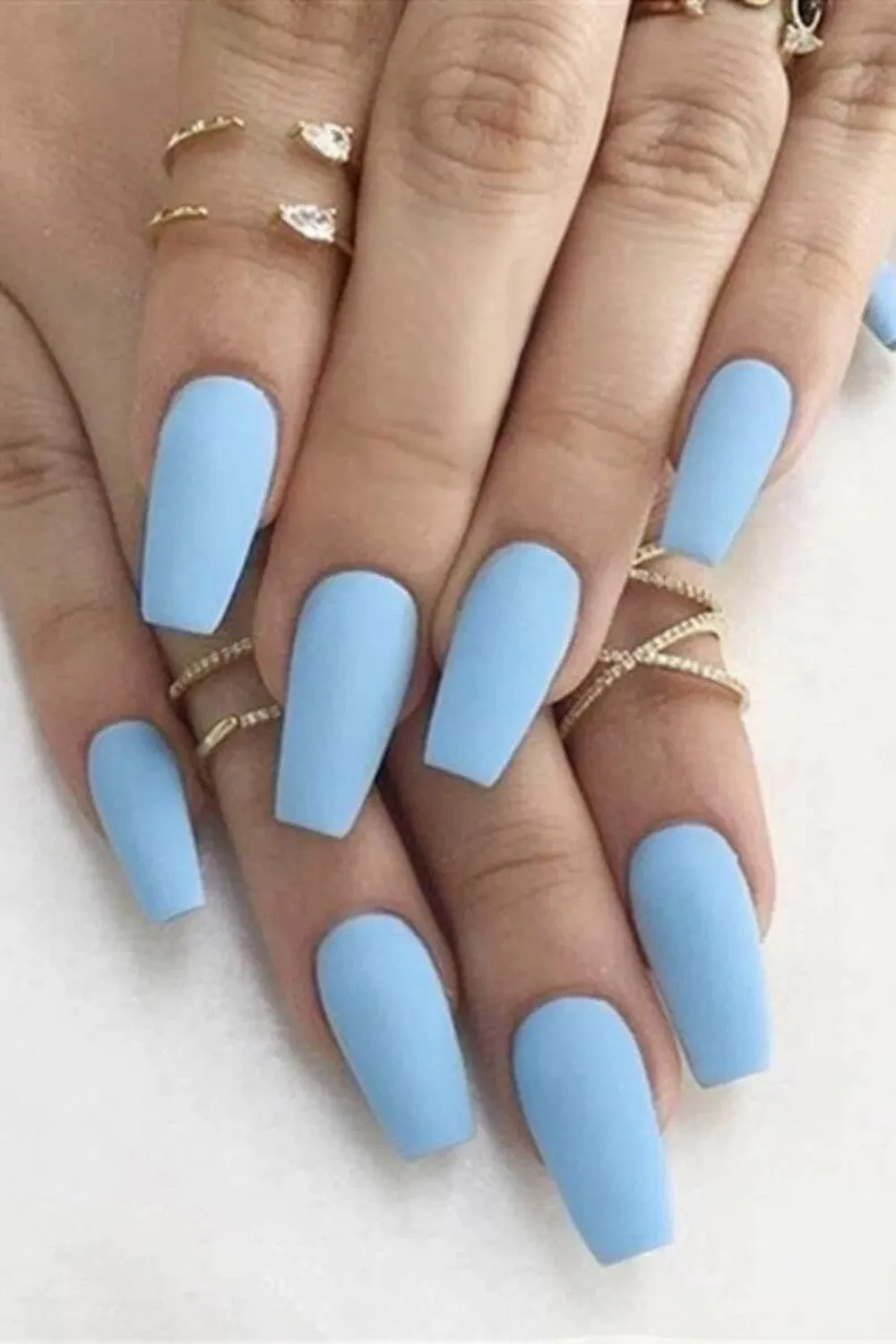 Baby Blue Nail Design - Pastel baby blue nails styled for a fresh spring aesthetic.