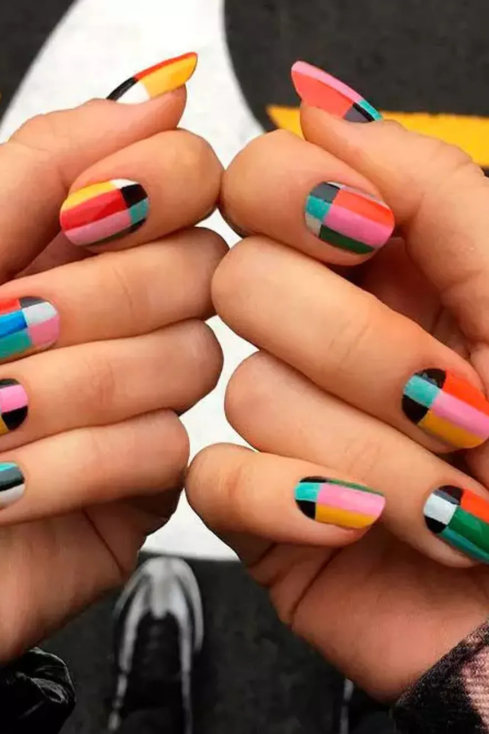 Bold Color Block Nails 2025 - Bright color-blocked nail designs perfect for bold fashion statements