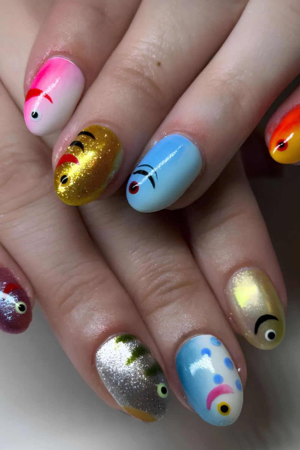 "Fisherman Nail Art - Playful Kitsch Meets Western Outdoor Vibe"