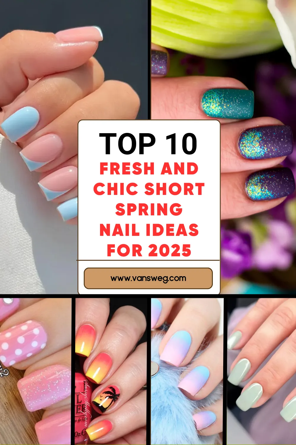 Top 10 Fresh and chic short spring nail ideas for 2025