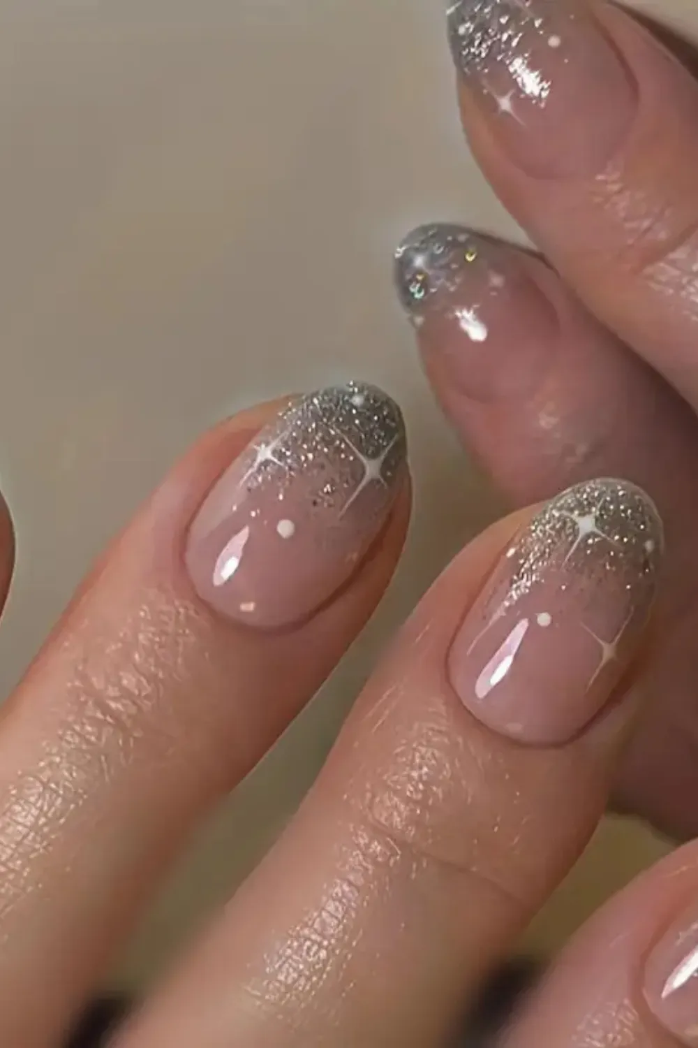 Glitter Ombre Tips – Gradient sparkle for a subtle and elegant look