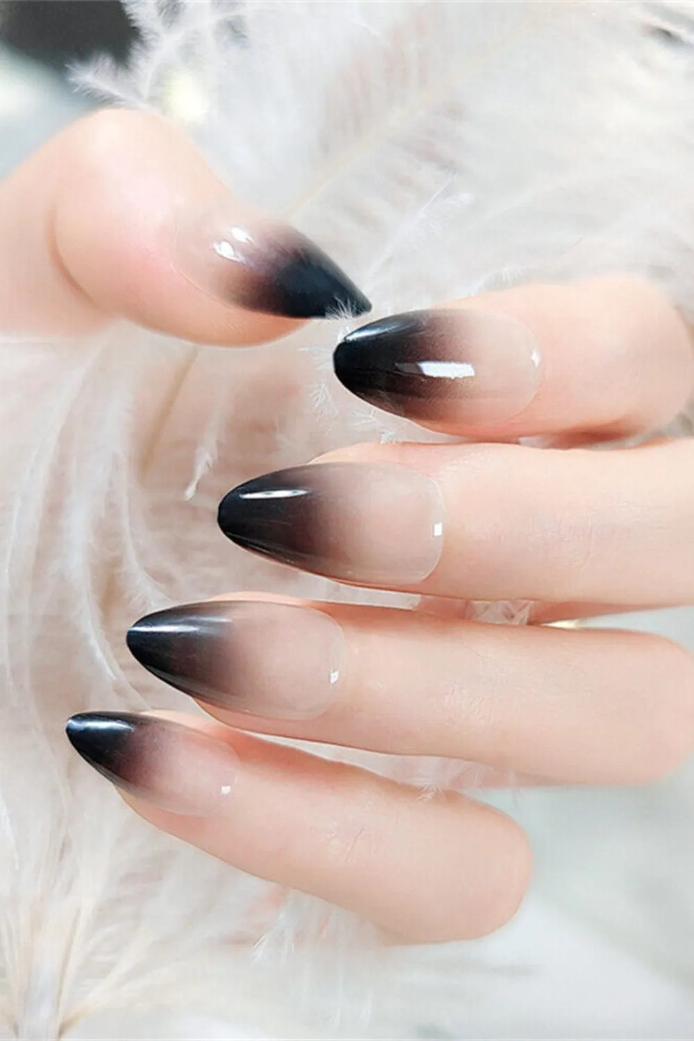Gradient Almond Nails 2025 - Almond nails with a smooth gradient color blend 2025
