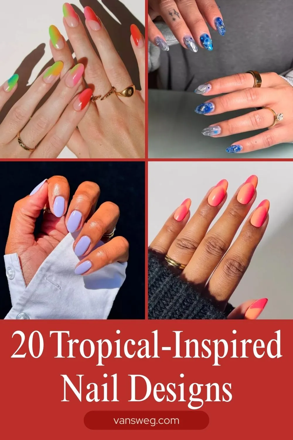 Tropical Inspired nails