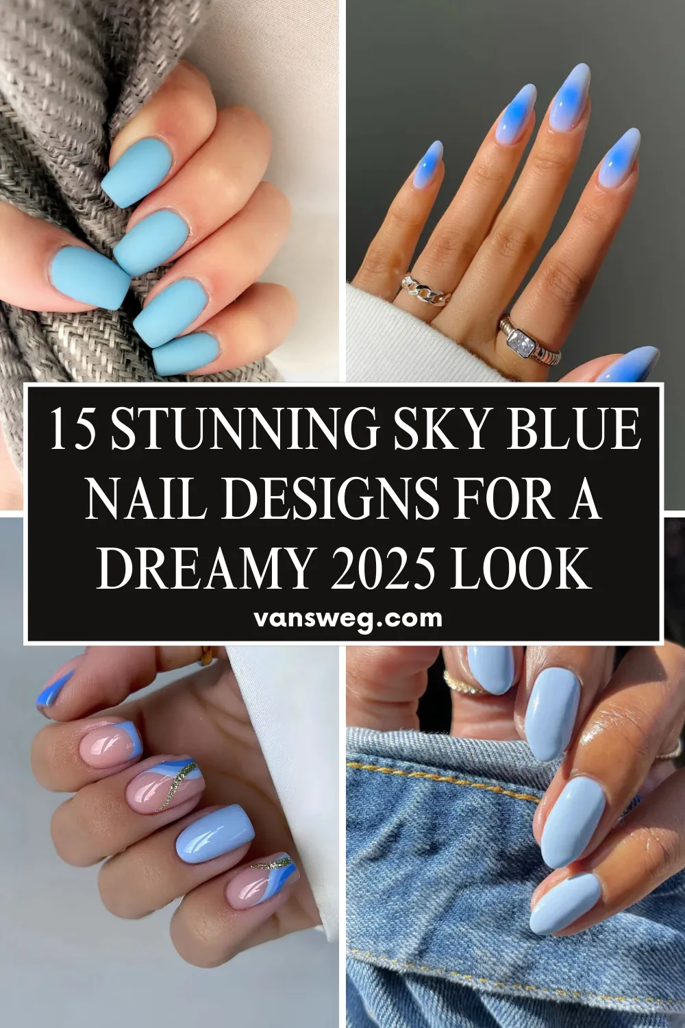15 Stunning Sky Blue Nail Designs