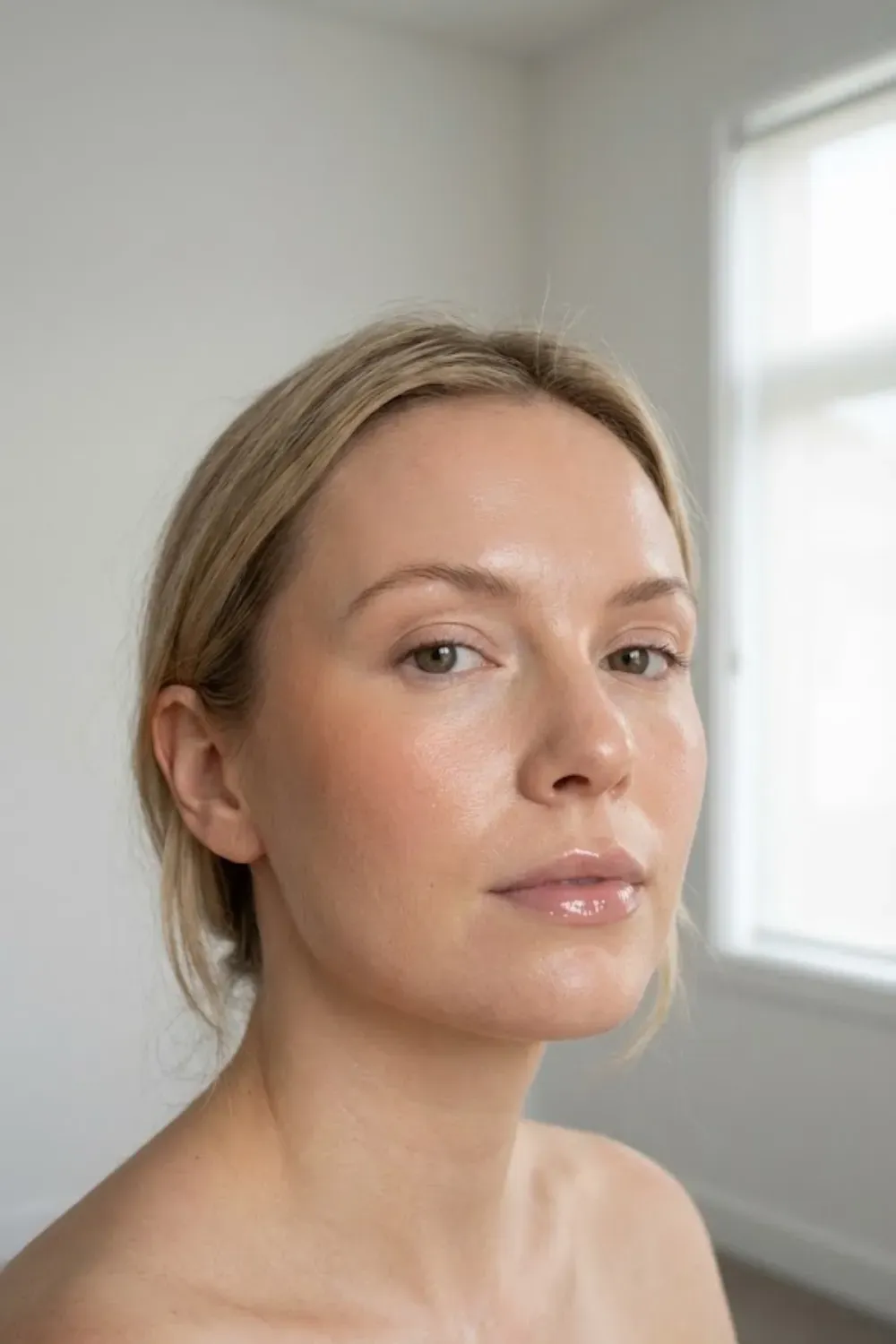 Cream Makeup Only Look - Cream makeup only look on white skin