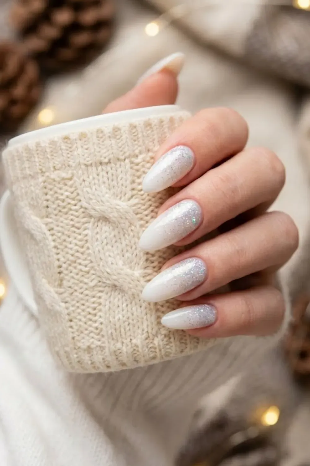 40 White Christmas Nail Ideas for 2025 (Snowflake, Glitter & Winter Chrome)