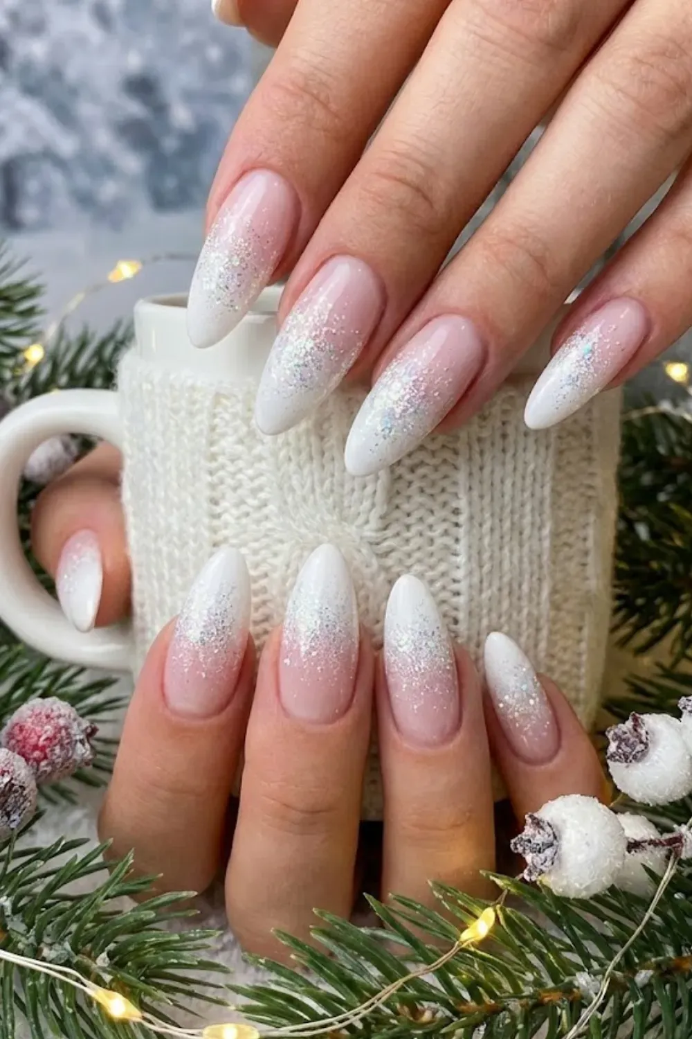 40 White Christmas Nail Ideas for 2025 (Snowflake, Glitter & Winter Chrome)