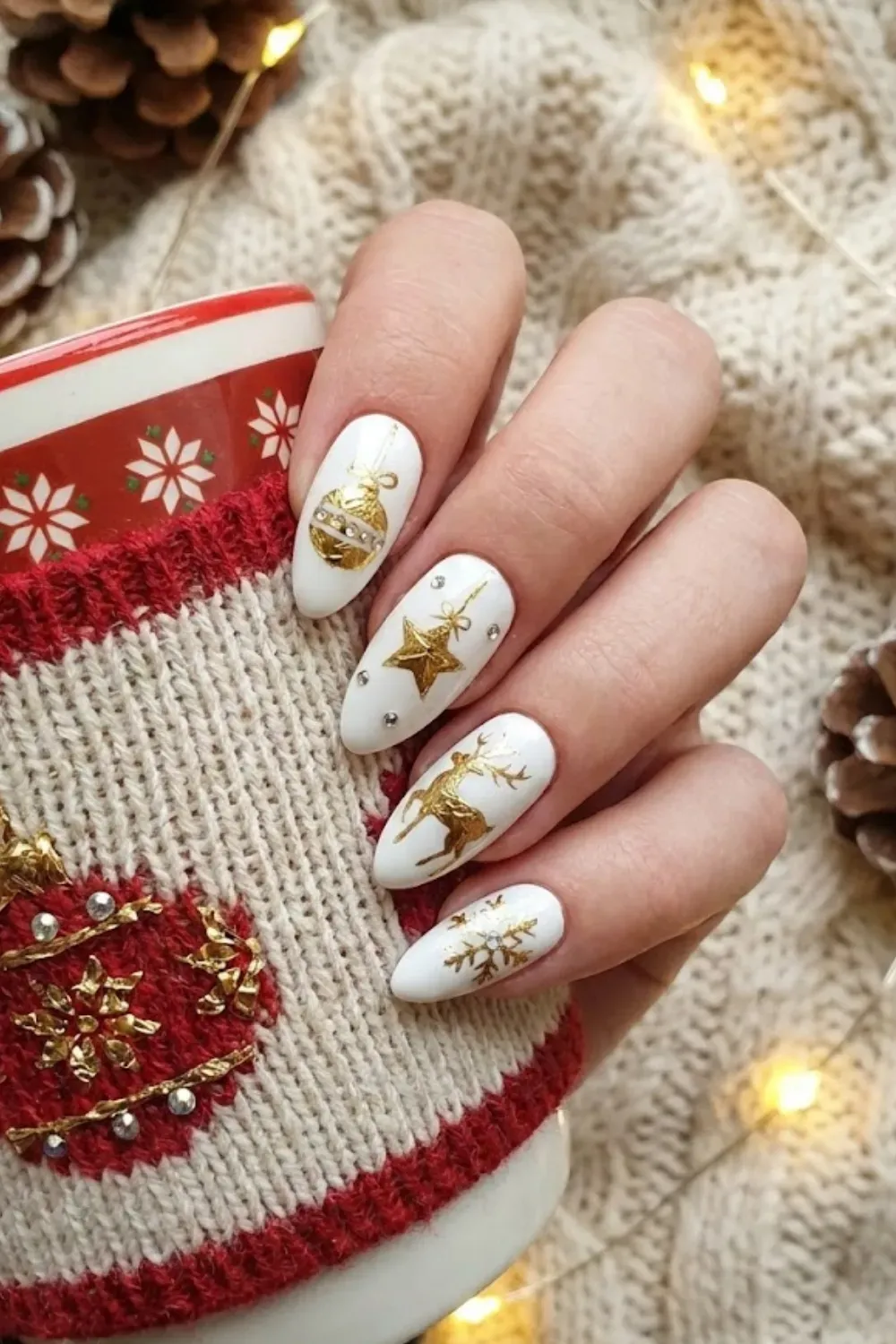 40 White Christmas Nail Ideas for 2025 (Snowflake, Glitter & Winter Chrome)