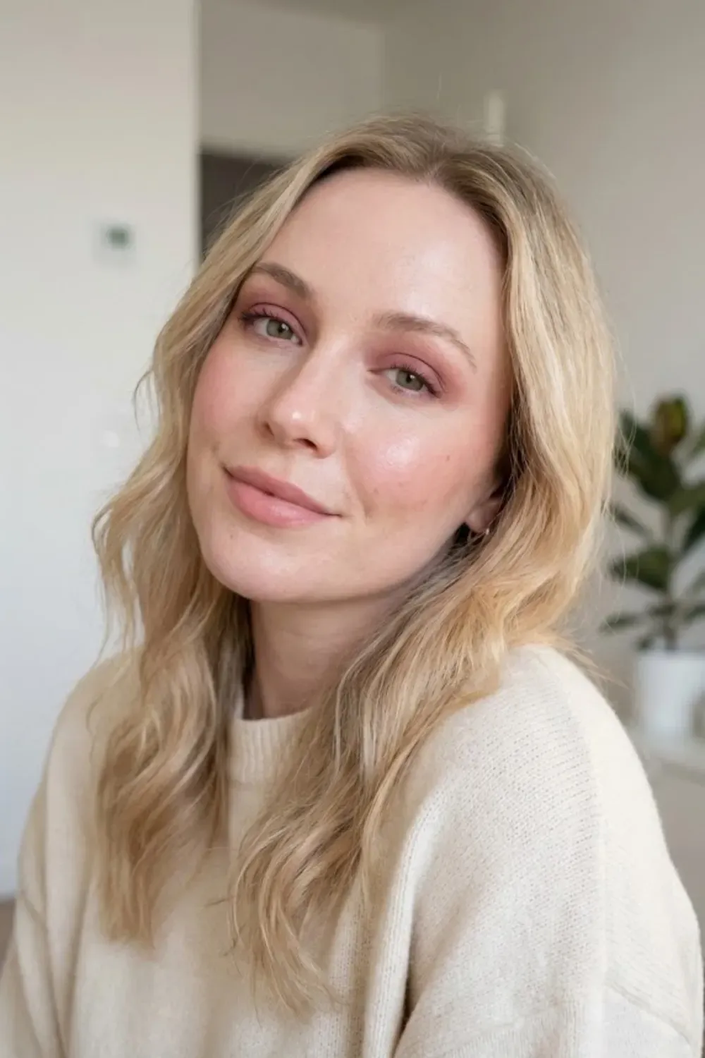 Soft Rose Neutral Makeup - Soft rose neutral makeup look on white skin