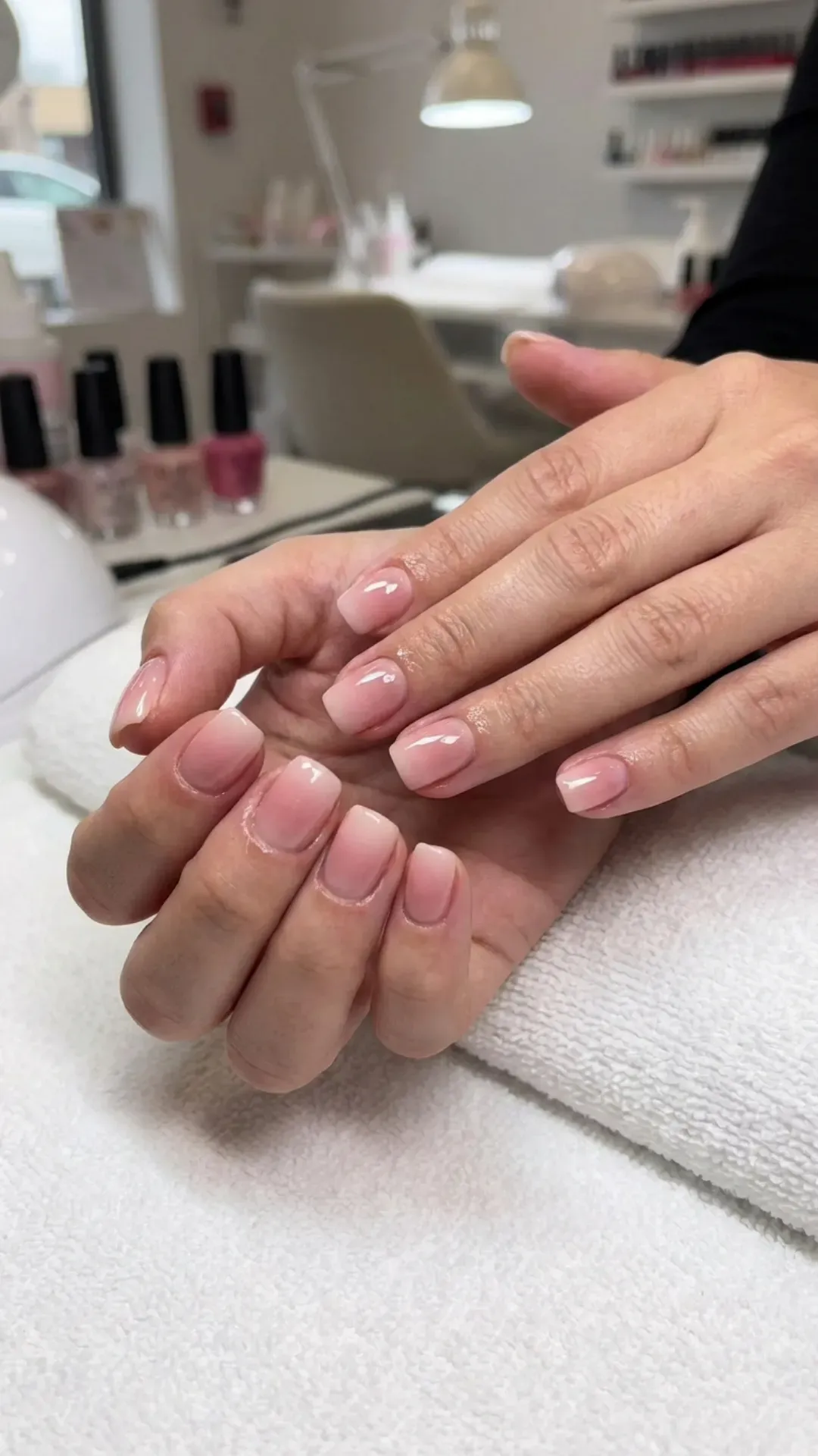 sheer barely-there pink ombre nails