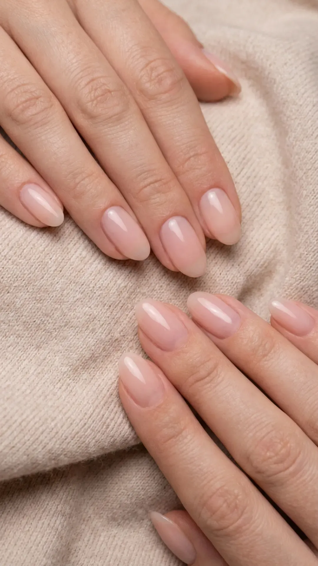 Sheer Blush Pink Nails