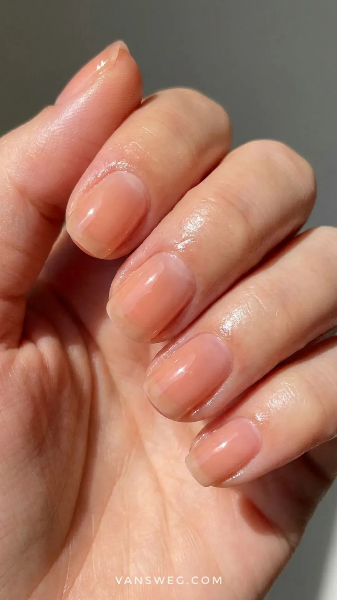 translucent peach nectar jelly soap nails summer manicure by VANSWEG.COM
