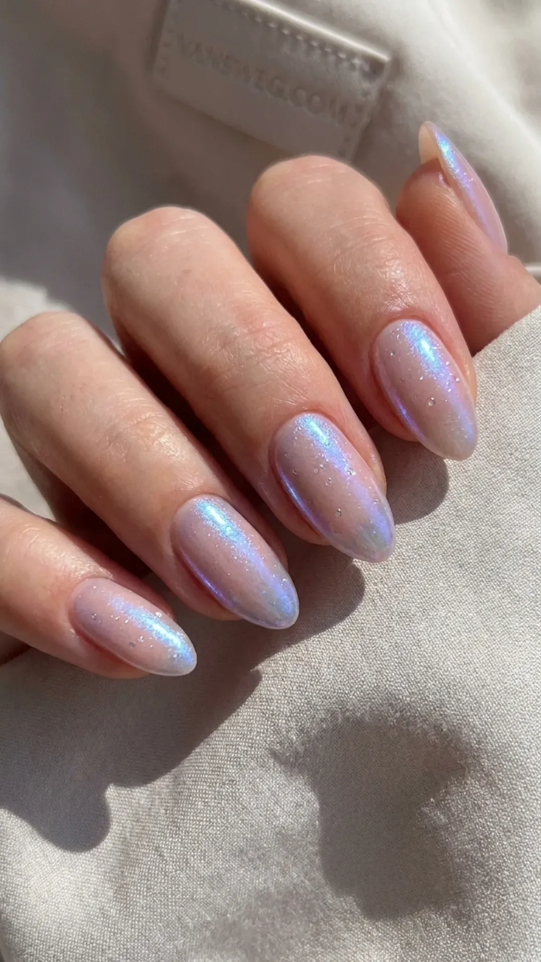  sheer hydrating rose water pink opalescent pastel chrome nails by VANSWEG.COM