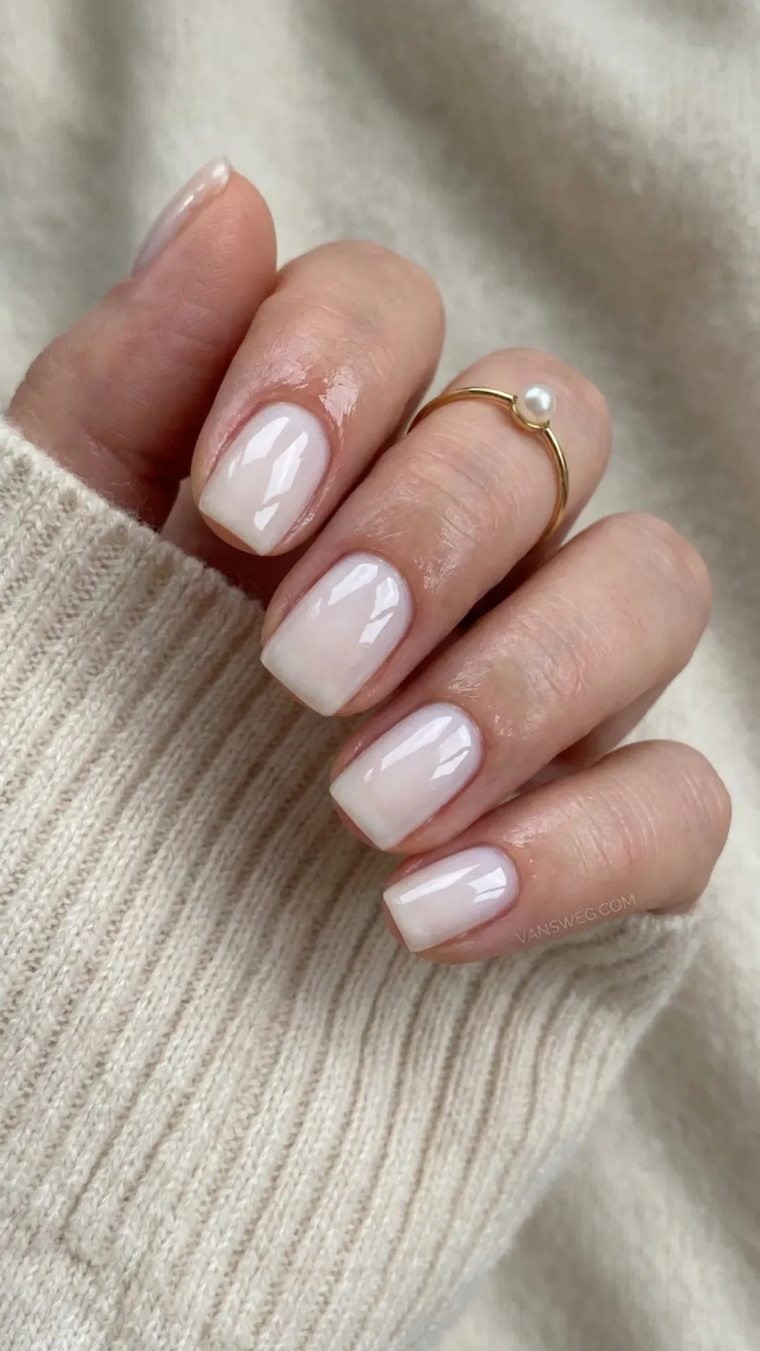 quiet luxury old money squoval soap nails pristine manicure by VANSWEG.COM