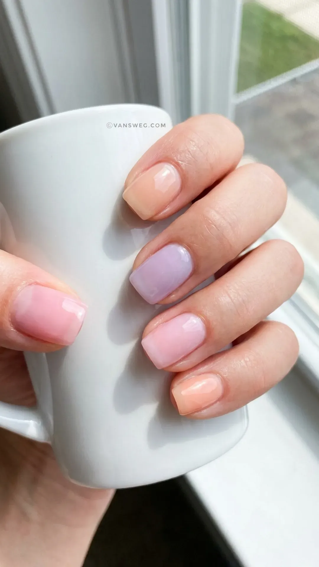 sheer translucent multi color jelly bean skittle soap nails by VANSWEG.COM