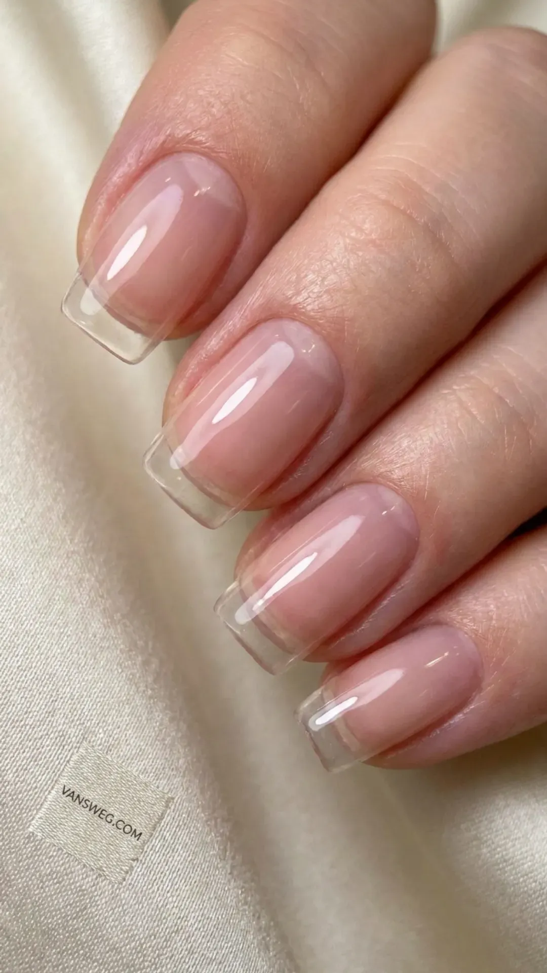 ultra glossy completely clear natural soap nails pristine aesthetic by VANSWEG.COM