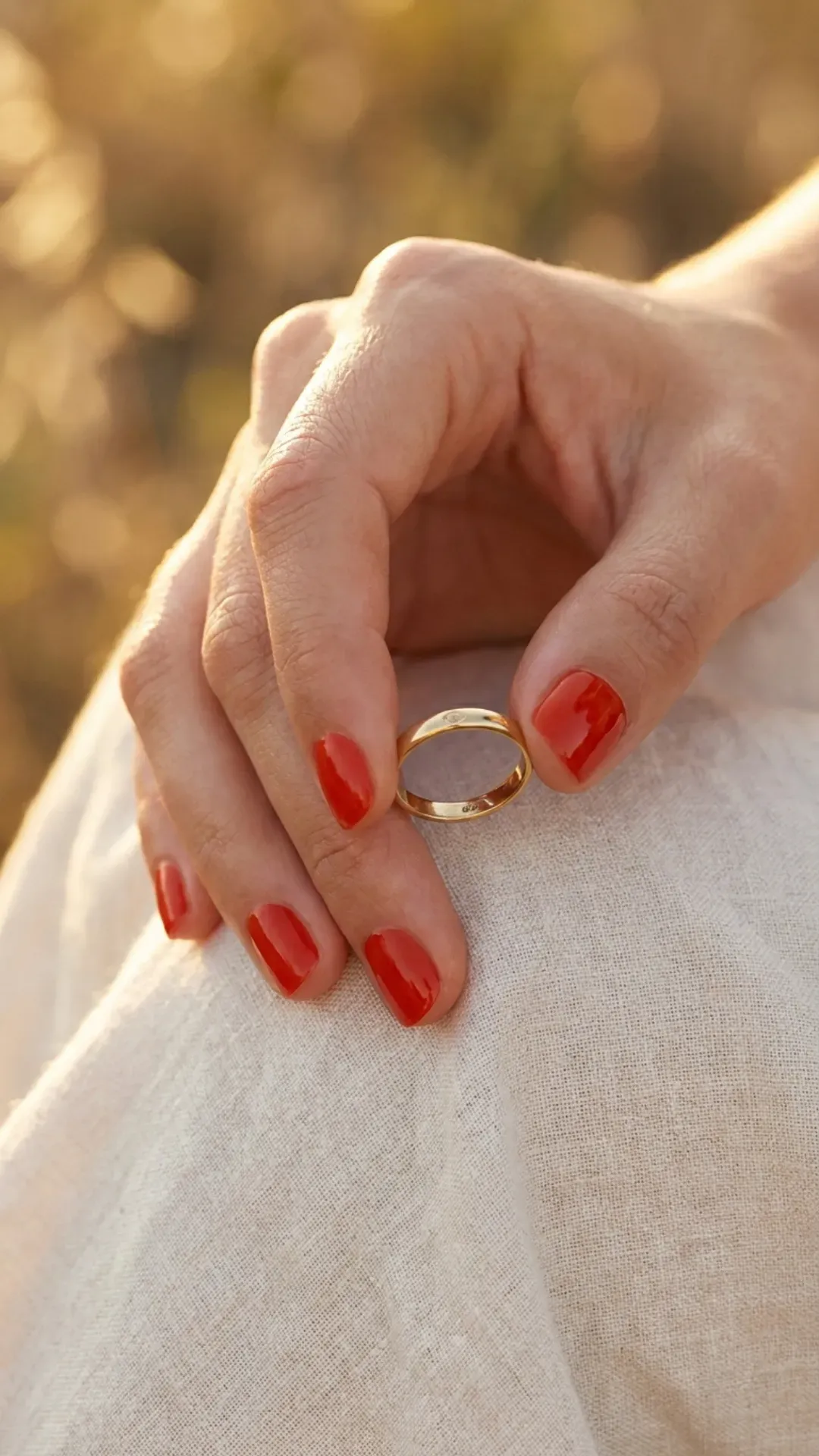 short natural tomato red summer nails quiet luxury aesthetic by VANSWEG.COM