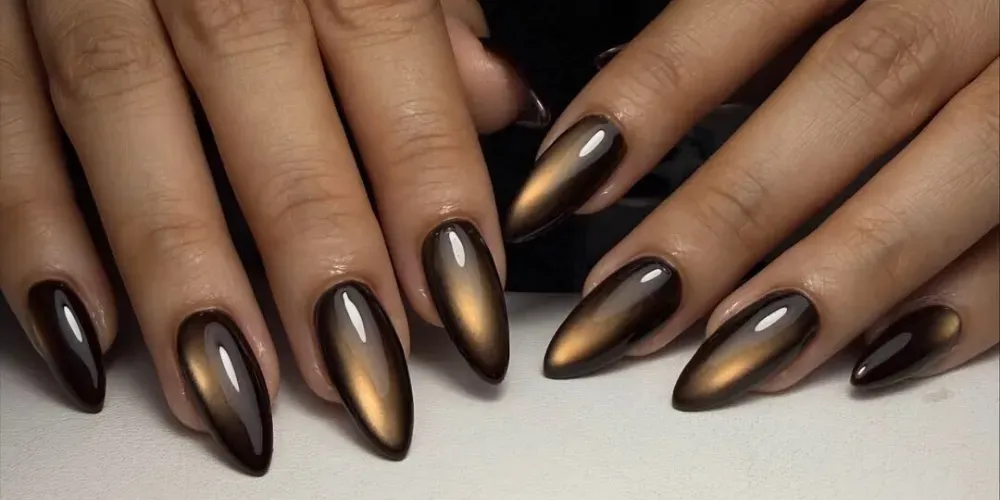 11 Ultimate Fall Nail Looks Chocolate Browns & Magnetic Shimmer