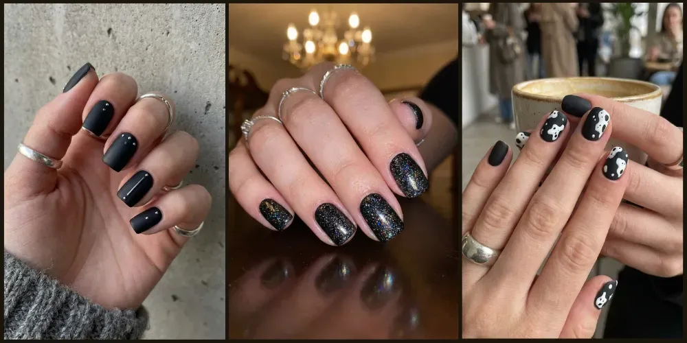 11 Trendy Short Black Nail Arts You Must Try