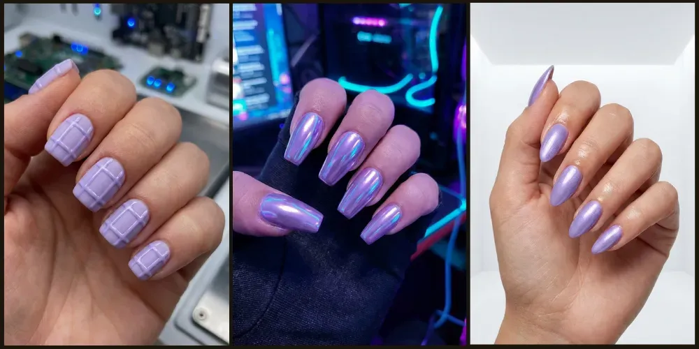 40 Digital Lavender Manicures That Are Futuro-Chic for 2026