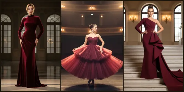 Dazzle in Deep Red: 40 Burgundy Dresses That Define Party, Prom & Power Dressing