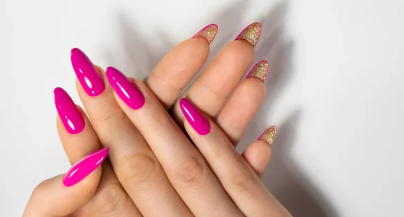 hot pink nails designs