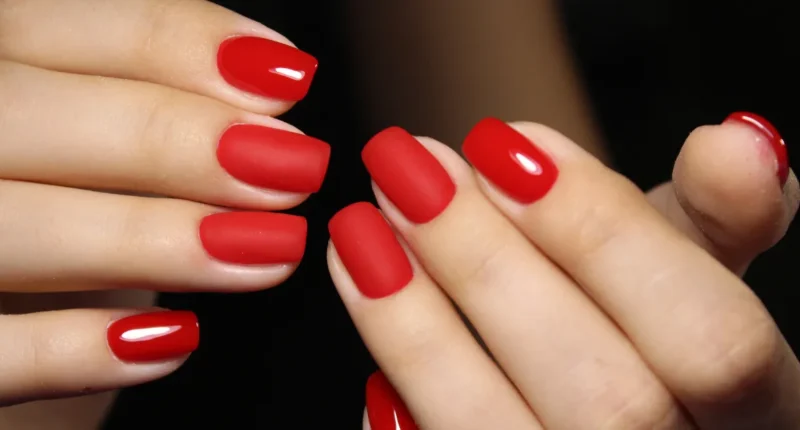 Hot Red Summer Nail Design